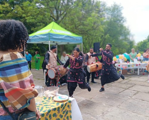 The Punjabi Drummers and Dancers performing at the Olive Branch Foster Care Diversity Day